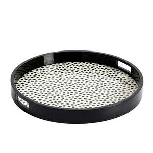 Bandeja de servicio de diseñador Fiesta interior Boda Decoración para el hogar con madera y metal para servir comida y bebida al por mayor - Product Image 1