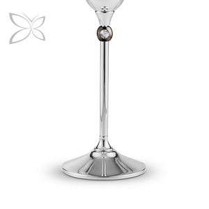 Flûtes à vin en cristal de verre K9 taillé brillant, or rose noir, 6,1x25,5 cm, en fer, cadeau pour couple nouvellement marié - Product Image 6