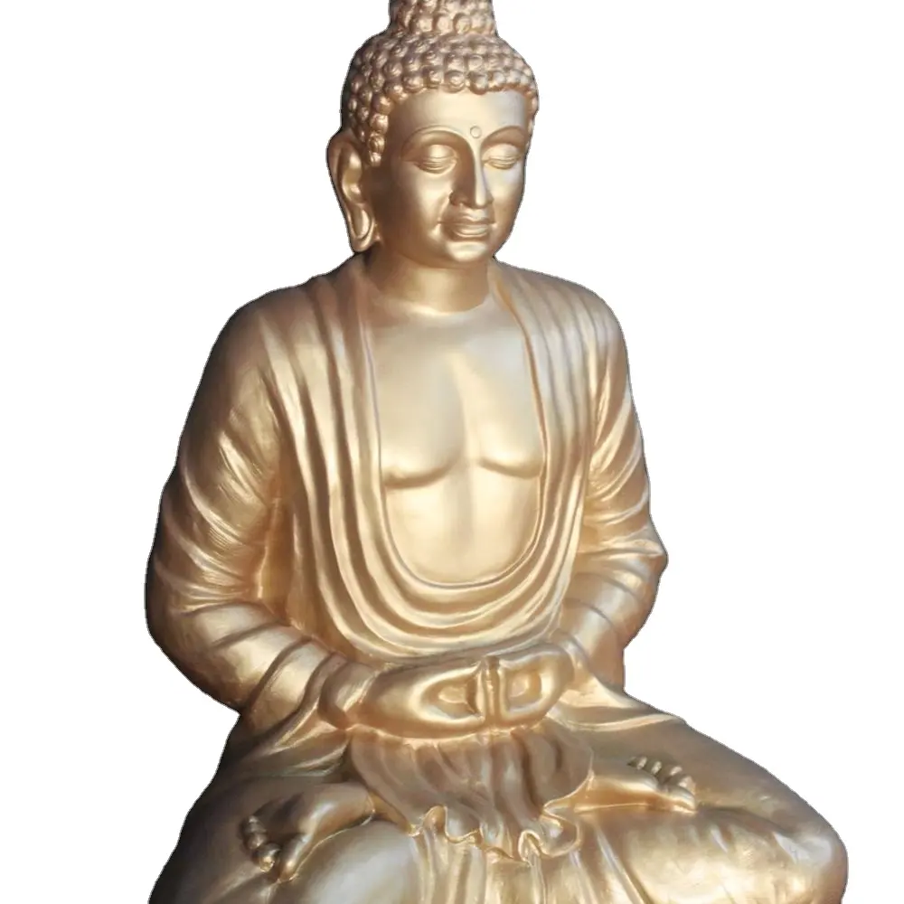 매력적인 최고의 품질 FRP 수지 가우탐 부처님 디스플레이 야외 실내 부처님 앉아 유리 섬유 조각 동상