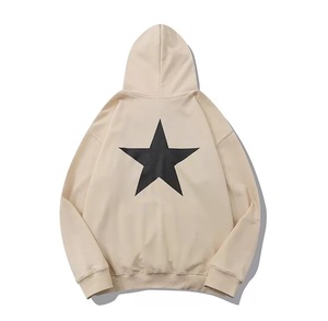 Sudadera CON CAPUCHA DE VERANO unisex para hombre, diseño de estrella de algodón y poliéster personalizado en dos colores, impresión por sublimación - Product Image 2