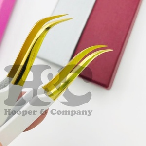 Nouvelle pince à cils pince à épiler personnalisable en acier inoxydable pince à épiler avec logo à pointe inclinée quantité minimale de commande vison durable - Product Image 4