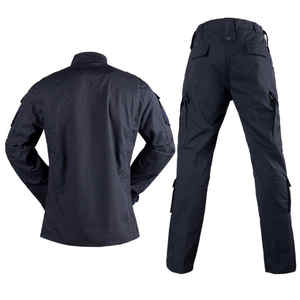 Vente en gros bleu marine ACU uniforme agents de sécurité formation pantalons de survêtement décontractés chemise grande taille ensembles écologiques printemps saison - Product Image 3
