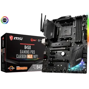MSI <span class=keywords><strong>B450</strong></span> <span class=keywords><strong>GAMING</strong></span> PRO CARBON MAX WIFI Placa base para juegos usada con chipset AMD <span class=keywords><strong>B450</strong></span> Soporte de zócalo AM4 RYZEN 1st 2nd y 3rd CPU - Product Image 1