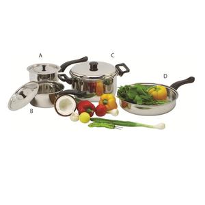 100PCs Juegos de utensilios de cocina de metal clásico con tapa de acero inoxidable Cacerola Olla de cocina - Product Image 3