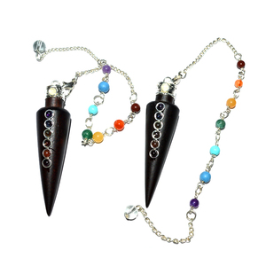 หินกึ่งมีค่าหัตถกรรมElegant Witchอุปกรณ์Roseไม้ยาวกรวยChakra Cabs Chakraโซ่ลูกตุ้ม - Product Image 1