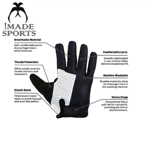 Gants de cyclisme sportifs à doigts entiers unisexes, couleur et logo personnalisés, antidérapants, avec coussinets absorbants les chocs, respirants, pour la conduite en extérieur, VTT PODP - Product Image 2