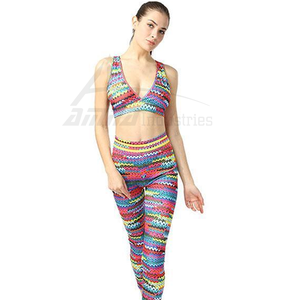 Ropa de gimnasia personalizada para mujer, juego de yoga, el mejor material, juego de yoga por sublimación - Product Image 2