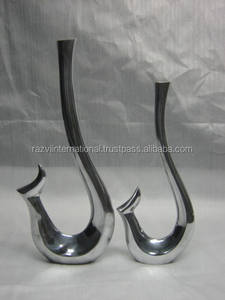 แจกันดอกไม้โลหะสำหรับตกแต่งบ้าน,แจกันโลหะโบราณสีทอง - Product Image 2