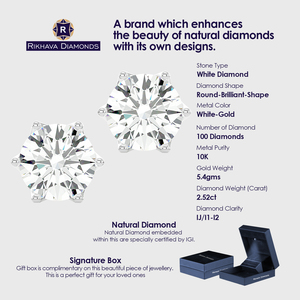 ยอดขายบริสุทธิ์10พันสีขาวทองเพชรต่างหูผู้ผลิต - Product Image 3