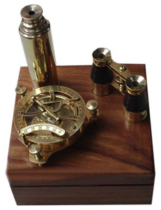 Nautical Telescope Compass and Magnifying Glass Gift Set Customized Nautical Gift Box Telescope <b>Magnifier</b> and Compass - Product Image 5