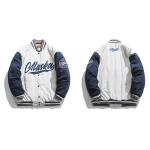 Men's Varsity Jacket Olive <b>Yellow</b> Embroidered Lettering Vintage Bomber Coat Winter Regular Fit Crew Neck <b>Wool</b>/Polyester - Product Image 4