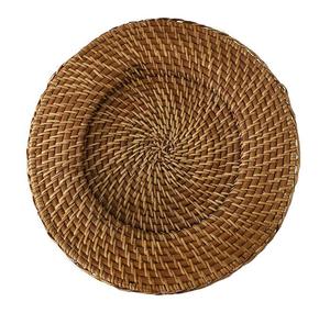 แผ่นรองจานหวายทรงรีจากธรรมชาติทำจาก100% แผ่นชาร์จงานฝีมือสำหรับตกแต่งบ้านหวายเครื่องชาร์จแผ่นหวาย - Product Image 1