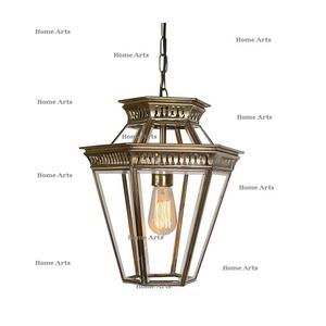 Linterna colgante de latón y vidrio de calidad superior, linterna colgante de tamaño y forma personalizada para uso doméstico y en la sala de estar - Product Image 1