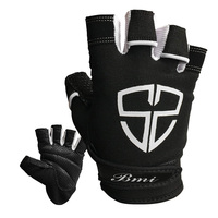 Gants en cuir unisexes à demi-doigts, légers, antidérapants, respirants, pour la musculation, la gym, l'haltérophilie, l'entraînement, ajustables