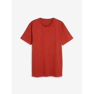 Wholesale Custom 100% Cotton Men's Regular Fit Short Sleeve Private Label Breathable Eco-Friendly 210g <b>T</b>-<b>Shirt</b> Solid Jersey - Product Image 5