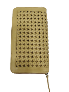 Cartera de mano de estilo bohemio para mujer, bloqueo RFID, cuero anudado, múltiples ranuras para tarjetas, bolsillo largo, cremallera, bordado al aire libre - Product Image 5