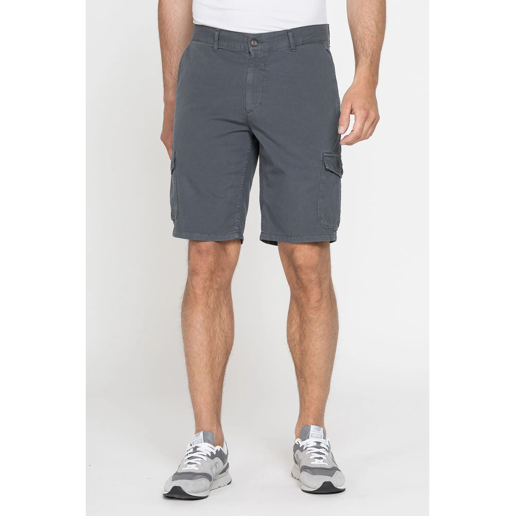 Wholesale italian clothes Grey in light gabardine style men cargo shorts 100% cotton fabric men's cargo pants