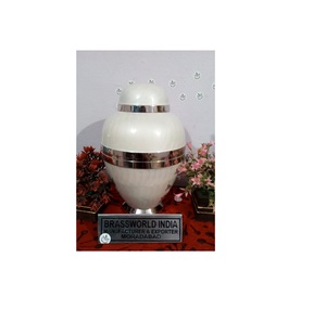 <b>Large</b> Standard Aluminium American Style Adult Cremation <b>Urn</b> by Brassworld India Funeral Supplies - Product Image 1
