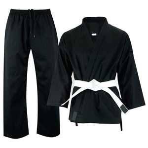 Uniforme de Karate de poliéster 100% de alta calidad, blanco con tela suelta ligera, almohadillas de sillín de cinturón de algodón duraderas, categoría de producto - Product Image 4