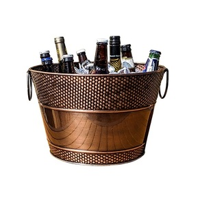 Décoration de fête de mariage refroidisseur, bouteille de vin, bac à glace en cuivre et en acier, Design personnalisé, fait à la main, vente en gros, 1 pièce - Product Image 4