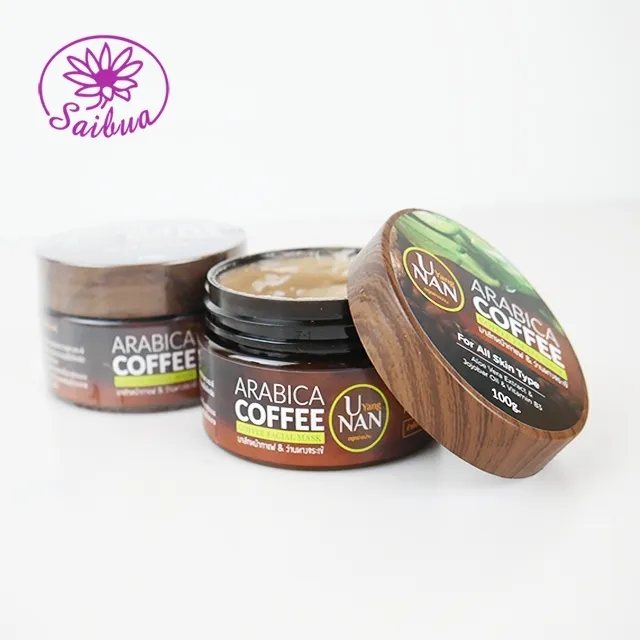 Wholesale OEM Coffee and Aloe Vera Face Scrub Herbal Scrub Coffee Facial Body use Thailand