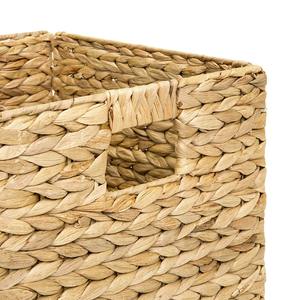 Manufacturer Wholesale Water Hyacinth <b>Basket</b> Storage Bins Foldable <b>with</b> <b>Handles</b> for Storage or Decorative in Vietnam - Product Image 3