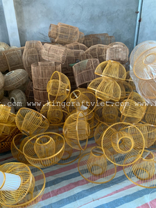 Lampe à suspension en bambou naturel rustique de King Craft Viet Design asiatique traditionnel pour la décoration de la maison - Product Image 6
