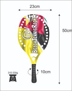 ไม้ตีเทนนิสชายหาดไม้พายชายหาดทำจากคาร์บอนที่กำหนดเอง/ไม้พาย Padel พร้อมโลโก้และการผสมสีของคุณ - Product Image 1