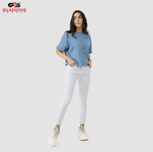 T-shirts pour femmes T-shirts d'été à manches courtes rayés de qualité supérieure, respirants, décontractés, à la mode pour femmes - Product Image 2