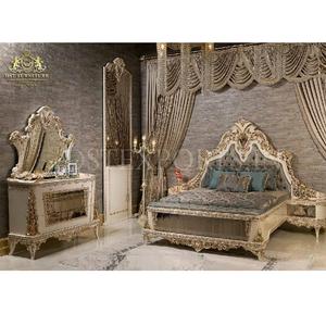 Ensemble de meubles de chambre à coucher modernes 5 pièces Finition en métal argenté exclusive Platinum Touch-Prix d'usine pour un usage domestique Taille personnalisée USA - Product Image 1