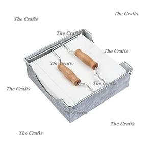 Juego de dos soportes de papel tisú galvanizados, servilletero de tamaño y forma personalizados para uso doméstico en hoteles - Product Image 4