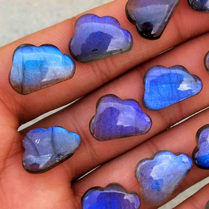 Colgante de Labradorita Rosa Púrpura Tallada a Máquina |   Suministros de Joyería con Piedras Preciosas de Piedra Lunar Arcoíris Natural - Product Image 6