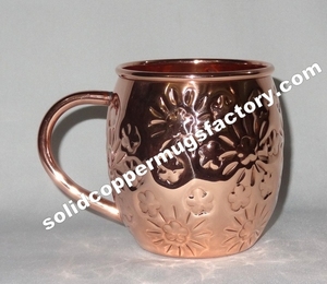 แก้วมักทองแดงสลักลายนูนดีไซน์ใหม่หรูหราระดับพรีเมียมสำหรับใช้ในบาร์อุปกรณ์เสริมเครื่องดื่มบาร์บาร์ - Product Image 3