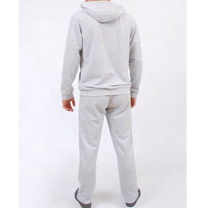 Big & Tall Grey Logo bordado Sudadera con capucha y pantalones de chándal Conjunto de chándal para hombre Sudadera con capucha de 2 piezas Conjuntos de chándal Casual Jogging Athletic - Product Image 5