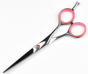 Ciseaux de coupe de cheveux professionnels de 5.5 pouces rasoir tranchant avec lame en acier inoxydable et poignée en acier pour hommes femmes enfants - Product Image 1