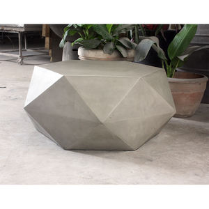 Table basse géométrique en béton léger de haute qualité Design moderne et durable pour jardin extérieur ou salon - Product Image 3