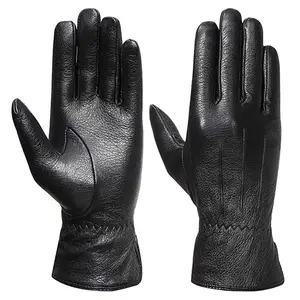 Fabricant de gants en cuir de mouton à écran tactile personnalisés pour hommes gants d'hiver en cuir pour femmes gants en cuir de peau pour gants