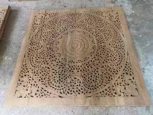 Tête de lit Mandala King en bois sculpté - Product Image 3