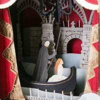 Kit miniature de l'Opéra Phantom personnalisé, 4 ornements suspendus, facile à utiliser, bricolage éducatif, écologique, maisons de poupées de haute qualité