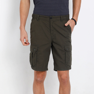 Short cargo décontracté pour homme avec poches Short à taille élastique Pantalon court de sport à domicile - Product Image 1