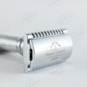 Juego de maquinilla de afeitar de seguridad de doble filo clásico ajustable directo de fábrica para hombres Equipo de afeitado de material de hoja de acero inoxidable - Product Image 4