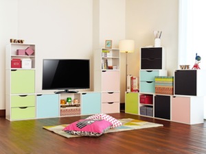 Nordic style <b>white</b> storage cabinet for living room - Product Image 3