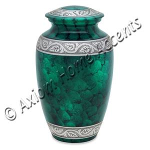 Meilleure vente en ligne Urne de crémation en aluminium pour adulte, vase en métal bleu avec feu Style 200 pouces cubes, cendres humaines, Axiom Home Accents - Product Image 6