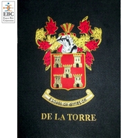 Drapeau à fanions brodé en fil de bullion en gros avec frange dorée, drapeaux de cérémonie brodés à la main de haute qualité, bannières OEM