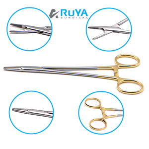 Stainless Steel Dental TC Tip Needle Holders Orthodontic <b>Plier</b> With Half Gold Plated Handle Surgical Instrument Tools Implant CE - Product Image 1