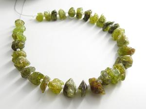 <b>Peridot</b> Green Rough Anklet Loose Stone Gemstone Raw Uncut Chip 9Inch Strand 11X5To9X5MM Approx High Quality Wholesaler Supplies - Product Image 4