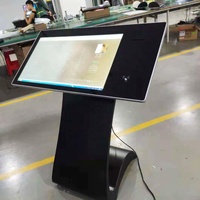 Layar Monitor Kios Interaktif PCAP Kapasitif dengan Printer dan Pemindai Barcode, OEM Kustom