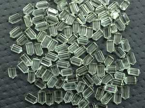 5 pièces d'améthyste verte naturelle en vrac, pierre précieuse à facettes, Double pointe en forme de crayon, perles de Briolette, vente en gros - Product Image 3