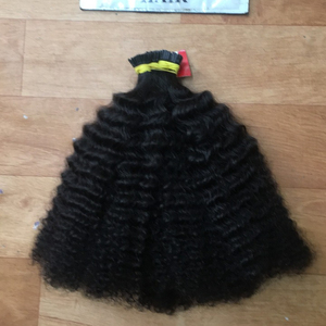 Cabello rizado mongol sin procesar, cabello humano rizado sin procesar, birmano - Product Image 1