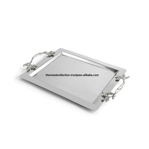ถาดเสิร์ฟอาหารเคลือบเงินสำหรับบ้านโรงแรมและร้านอาหารจานเสิร์ฟอาหารจานสแตนเลสทันสมัย - Product Image 3